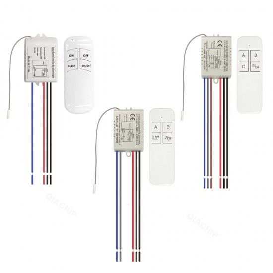 1/2/3 Way Relay AC 220V RF Remote Digital Wireless Remote Control Switch Ceiling Fan Panel Control Switch For Light Bulb