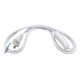 1.8M US Plug White Wire Extension Line Cable On Off Switch Power Cord For LED Light Lamp