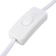 1.8M US Plug White Wire Extension Line Cable On Off Switch Power Cord For LED Light Lamp