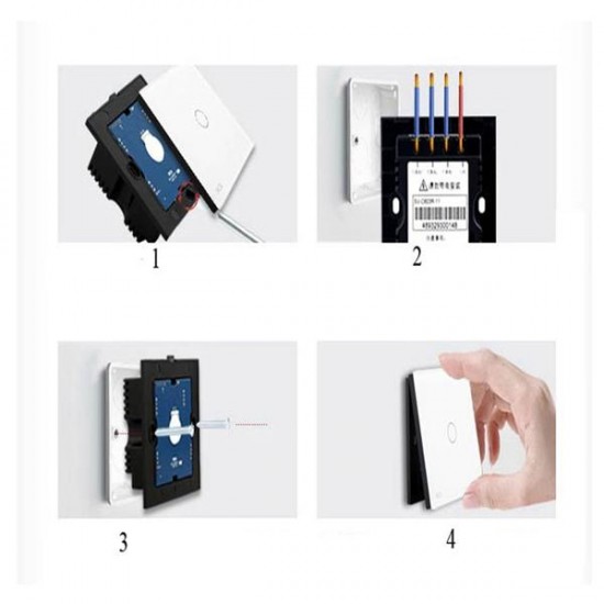 2 Gang 1 Way Touch Wall Light Switch Glass with Remote Control 2 Gang 1 Way Touch Wall Light Switch Glass with Remote Control