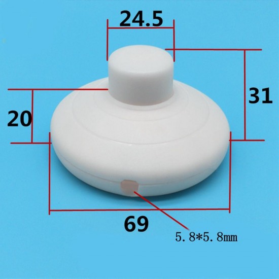 AC110-220V 3A Foot Pedal Push Inline On-off Control Button Light Switch for LED Lamp AC110-220V 3A Foot Pedal Push Inline On-off Control Button Light Switch for LED Lamp