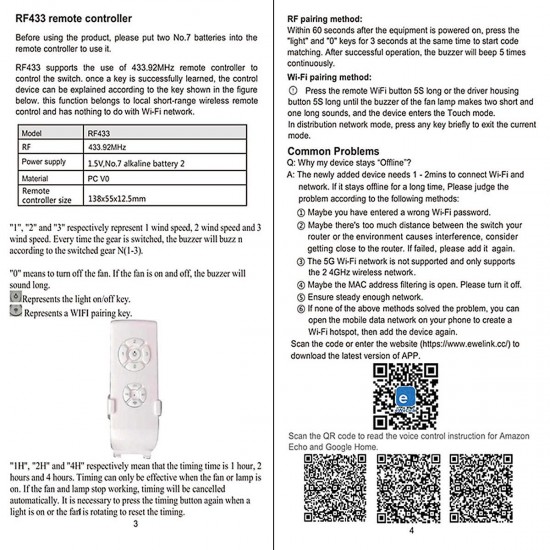 AC110V-240V WIFI RF APP Timing Wireless Remote Control Smart Light Switch Kit for Universal Ceiling Fan Lamp AC110V-240V WIFI RF APP Timing Wireless Remote Control Smart Light Switch Kit for Universal Ceiling Fan Lamp