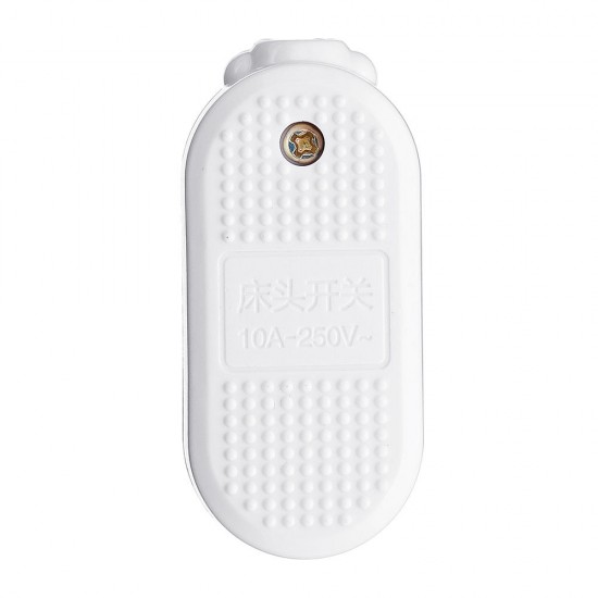 AC250V 10A White Color Line Button Light Switch for Bedside Table Lamp AC250V 10A White Color Line Button Light Switch for Bedside Table Lamp