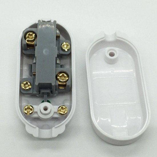 AC250V 10A White Color Line Button Light Switch for Bedside Table Lamp AC250V 10A White Color Line Button Light Switch for Bedside Table Lamp