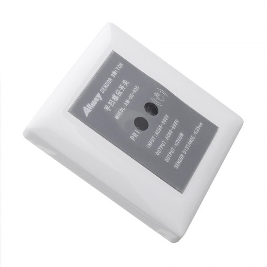 AC85-265V 200W Hand Wave ON OFF Sensor Light Switch for Kitchen Bathroom Indoor Use