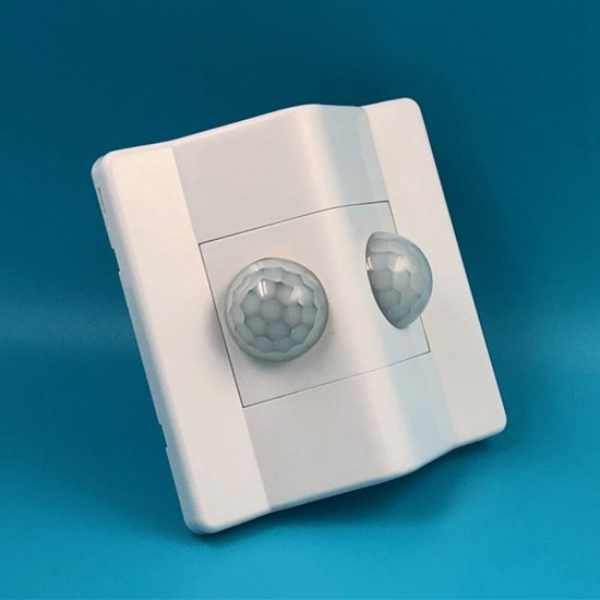 AC90-270V Dual Probe Detection PIR Motion Sensor Light Switch Delay Time for Indoor Stairs Use