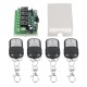 DC12V 4 Transmitter & Receiver Relay 4CH 433MHz Wireless Remote Control Light Switch DC12V 4 Transmitter & Receiver Relay 4CH 433MHz Wireless Remote Control Light Switch