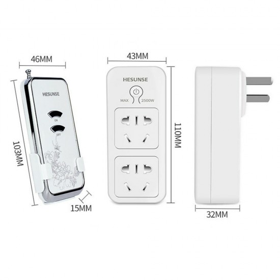 220V Single Channel Remote Control Light Switch Household Water Pump Smart Power Supply Wireless Socket