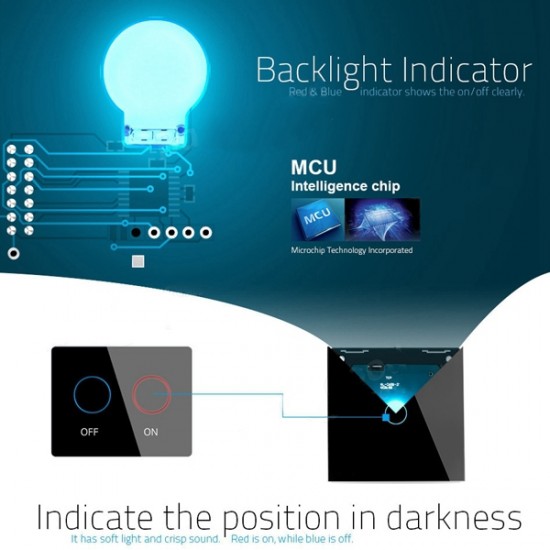 Black Crystal Glass Touch Dimmer Switch VL-C301D-62 AC110-250V Black Crystal Glass Touch Dimmer Switch VL-C301D-62 AC110-250V