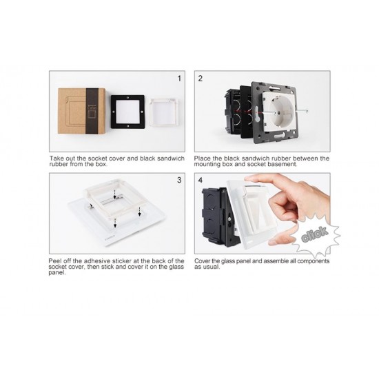 VL-C7-1WF EU Standard Socket Waterproof Cover Plastic Decorative for Light Switch VL-C7-1WF EU Standard Socket Waterproof Cover Plastic Decorative for Light Switch