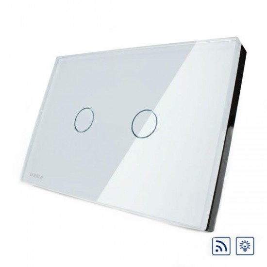 White Crystal Glass Dimmer&Remote Switch VL-C302DR-81 White Crystal Glass Dimmer&Remote Switch VL-C302DR-81