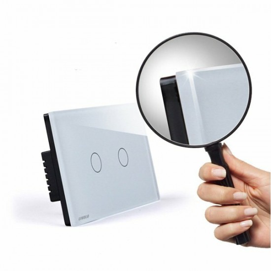 White Crystal Glass Touch Screen Switch VL-C302-81 AC110-250V White Crystal Glass Touch Screen Switch VL-C302-81 AC110-250V