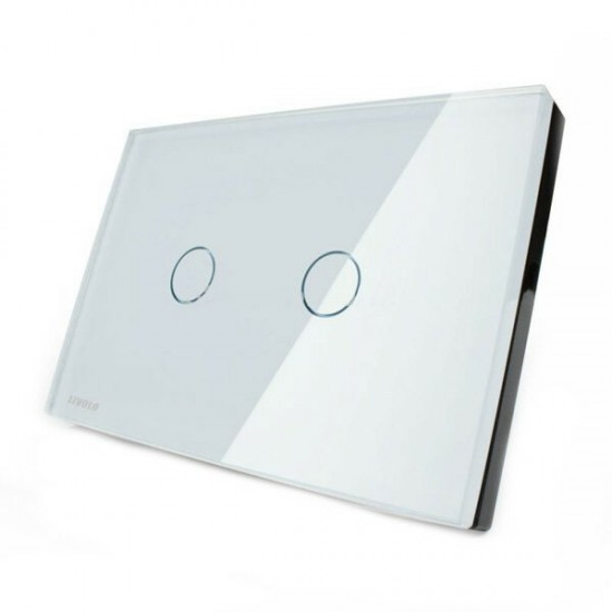 White Crystal Glass Touch Screen Switch VL-C302-81 AC110-250V White Crystal Glass Touch Screen Switch VL-C302-81 AC110-250V