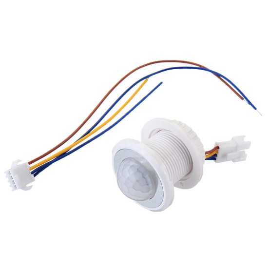 PIR Infrared Ray Motion Sensor Time Delay Adjustable Switch for Ceiling Lamp AC85-265V