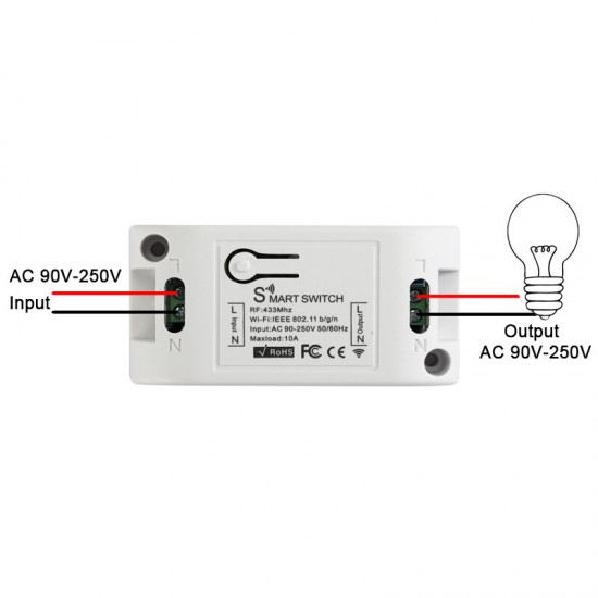 WiFi Smart Switch On-off Device Modified Parts Controller Supports Mobile Phone APP Timing 433RF Wireless Remote Control WiFi Smart Switch On-off Device Modified Parts Controller Supports Mobile Phone APP Timing 433RF Wireless Remote Control