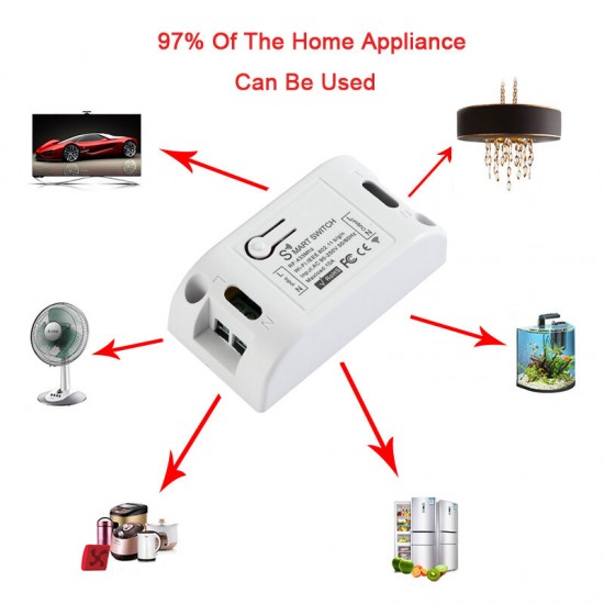 WiFi Smart Switch On-off Device Modified Parts Controller Supports Mobile Phone APP Timing 433RF Wireless Remote Control WiFi Smart Switch On-off Device Modified Parts Controller Supports Mobile Phone APP Timing 433RF Wireless Remote Control