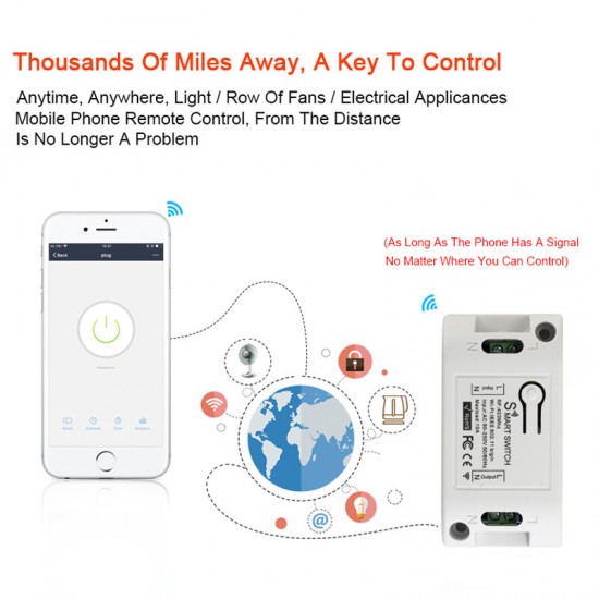 WiFi Smart Switch On-off Device Modified Parts Controller Supports Mobile Phone APP Timing 433RF Wireless Remote Control