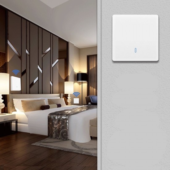 Wireless Remote Control Switch Wall Switch Large Key Panel Free Stickers Free Wiring Light Control Smart Home