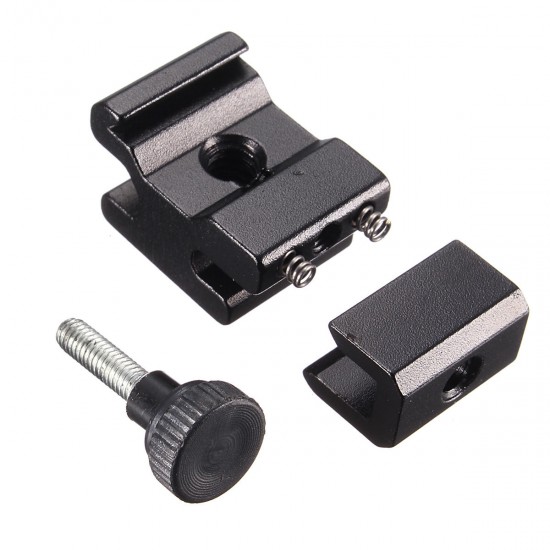 JT-211 Aluminum Alloy Adjustable Speedlite Flash Cold Shoe Hot Shoe Mount Adapter with 1/4 Screw JT-211 Aluminum Alloy Adjustable Speedlite Flash Cold Shoe Hot Shoe Mount Adapter with 1/4 Screw