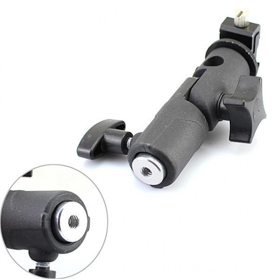 Metal Camera E Type Flash Shoe Umbrella Holder Mount Light Stand Bracket Swivel