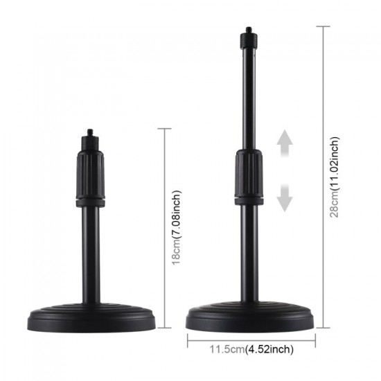 PU390 Round Base Desktop Mount for LED Ring Light 18cm-28cm Adjustable PU390 Round Base Desktop Mount for LED Ring Light 18cm-28cm Adjustable