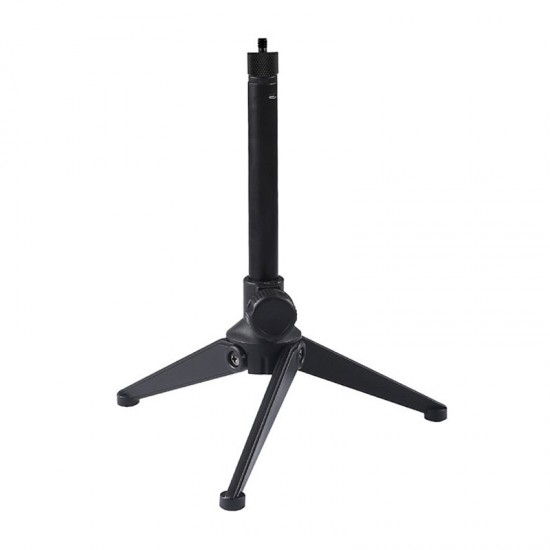 PU408 22cm Desktop Adjustable Tripod Stand Selfie Stick LED Ring Light Mount Holder for Live Broadcast