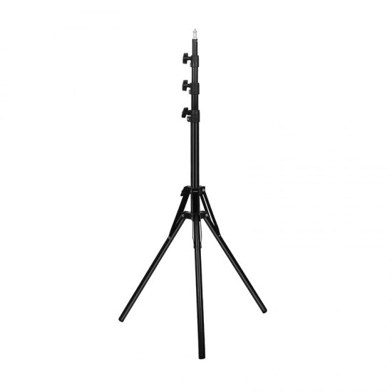 PU451B 180cm LED Ring Light Tripod Mount Holder Reverse Foldable 4 Sections Stand for Live Broadcast Vlogging Selfie