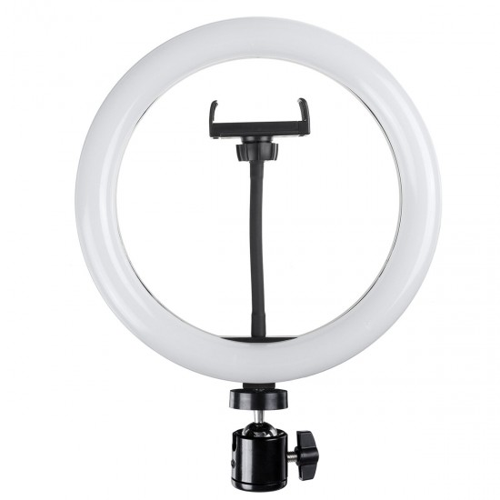 10 Inch Dimmable LED Ring Light Photo Selfie Fill Light with Tripod Adjustable Phone Holder Tripod Head for Makeup Live Broadcast Video Shooting