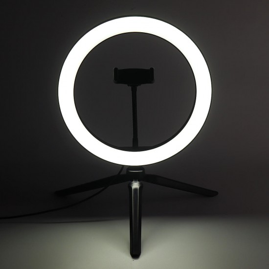 10 Inch Dimmable LED Selfie Video Ring Light with Tripod Stand Phone Holder for Youtube Tik Tok Live Streaming Makeup