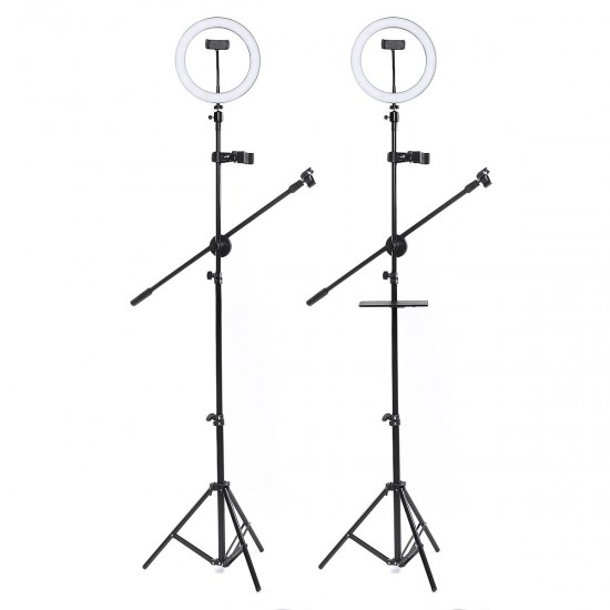 10 Inch LED Dimmable Video Ring Light Tripod Stand with Phone Holder bluetooth Selfie Shutter for Youtube Tik Tok Makeup Live Streaming 10 Inch LED Dimmable Video Ring Light Tripod Stand with Phone Holder bluetooth Selfie Shutter for Youtube Tik Tok Makeup Live Streaming