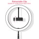 10 Inches 2200-12000K Dimmable LED Selfie Ring Light with Phone Holder Telescopic Base for TikTok Youtube Video Live 10 Inches 2200-12000K Dimmable LED Selfie Ring Light with Phone Holder Telescopic Base for TikTok Youtube Video Live