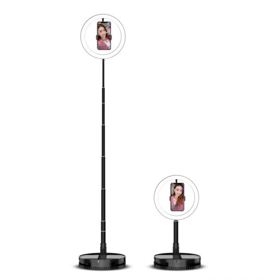 10 Inches 2200-12000K Dimmable LED Selfie Ring Light with Phone Holder Telescopic Base for TikTok Youtube Video Live 10 Inches 2200-12000K Dimmable LED Selfie Ring Light with Phone Holder Telescopic Base for TikTok Youtube Video Live
