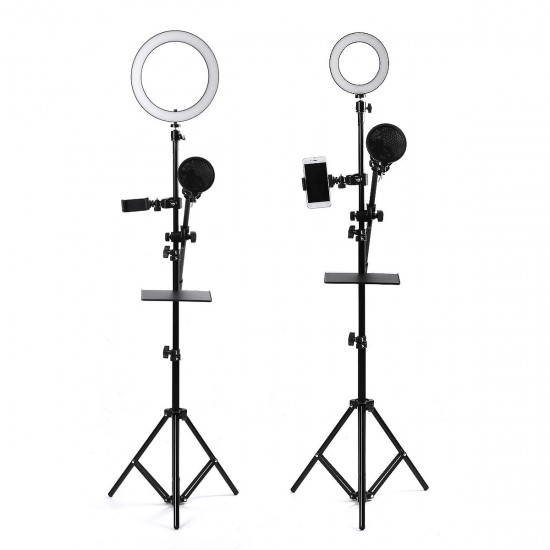 16/25cm Dimmable LED Video Ring Light Tripod Stand with Phone/Mic Holder bluetooth Selfie Shutter for Youtube Tik Tok Live Streaming 16/25cm Dimmable LED Video Ring Light Tripod Stand with Phone/Mic Holder bluetooth Selfie Shutter for Youtube Tik Tok Live Streaming