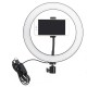 16CM 20CM 26CM 36CM 48CM Dimmable Video Ring Light with Tripod Head Cold Shoe Mount Phone Clip for Youtube TikTok Live Streaming