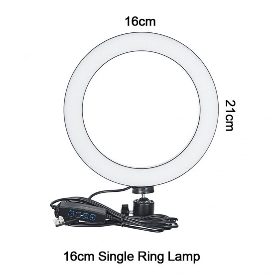 16cm 20cm 26cm 3500-5500k Photography Dimmable LED Selfie Ring Light Photo Studio Lamp With Phone Holder USB Plug For Video Live Blogger Photograph TikTok