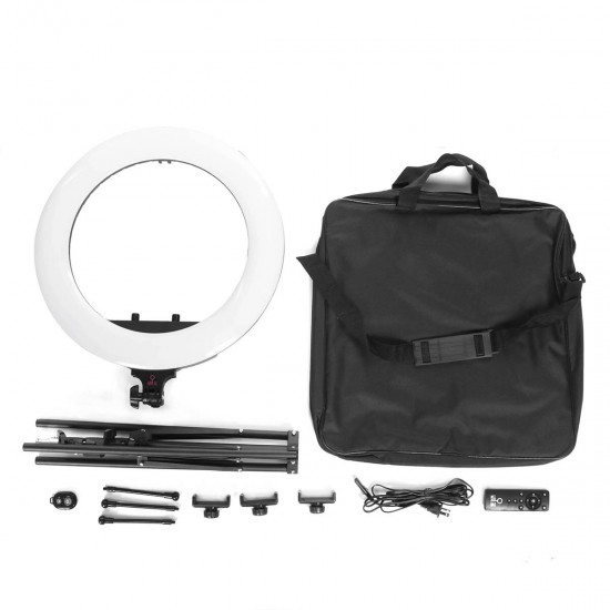 18 inch LED Ring Light 3 Phone Clip Dimmable Fill Light with 210cm Tripod Stand Remote Control for Youtube Tiktok Live Broadcast 18 inch LED Ring Light 3 Phone Clip Dimmable Fill Light with 210cm Tripod Stand Remote Control for Youtube Tiktok Live Broadcast