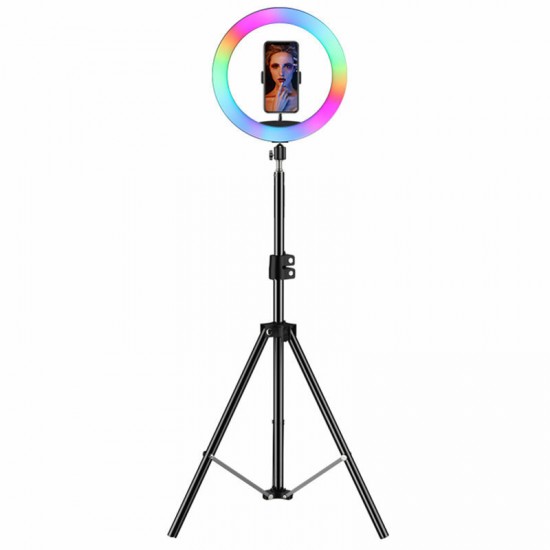 20/26/33cm RGBW LED Ring Light with 170cm Tripod Fill Light Dimmable Large Ring Light with Filters Tripod Stand for Youtube TikTok Live Broadcast