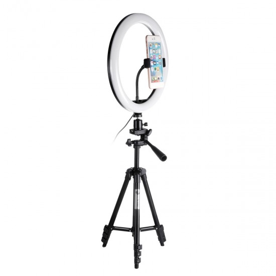20cm 26cm 30cm LED Ring Light 3500-6500K 3 Color 10 Brightness Dimmable Makeup Beauty Fill Light for Youtube Live Tiktok Streaming Broadcast for 360° Rotation with 110cm Tripod