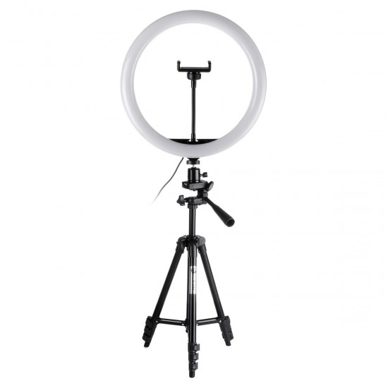 20cm 26cm 30cm LED Ring Light 3500-6500K 3 Color 10 Brightness Dimmable Makeup Beauty Fill Light for Youtube Live Tiktok Streaming Broadcast for 360° Rotation with 110cm Tripod