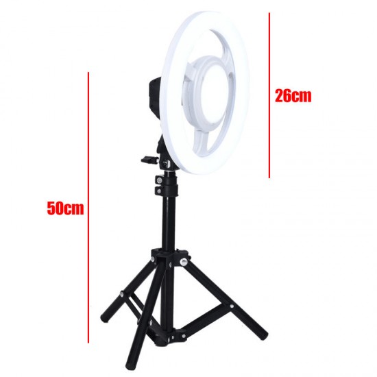 24W 5500K 10 Inch LED Video Ring Light Round Selfie Lamp With 50CM Tripod Light Stand 24W 5500K 10 Inch LED Video Ring Light Round Selfie Lamp With 50CM Tripod Light Stand