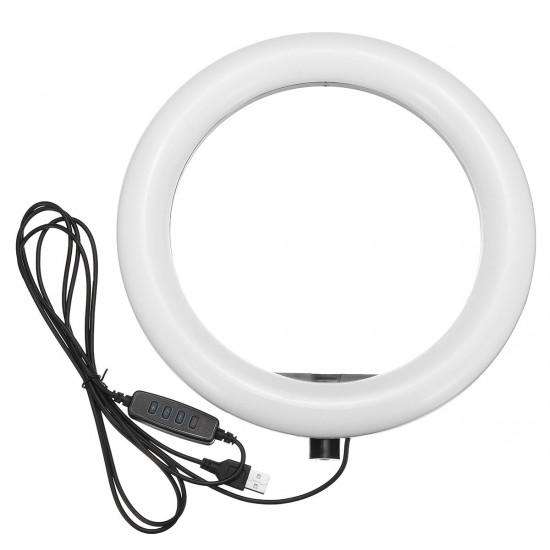 26cm 120 Lamp Beads LED Ring Light 3 Modes Dimmable Selfie Light with Phone Holder for Youtube Stream Video Makeup Live Selfie