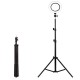 26cm 2700k-6500k Dimmable USB LED Ring Light with 50cm 160cm 210cm Tripod Phone Holder for Youtube Video Makeup Selfie