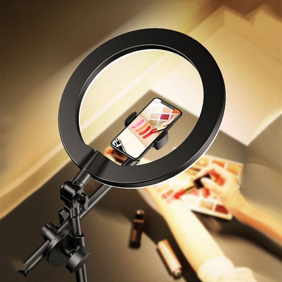 26cm LED Ring Light Camera Fill Light L13 Desktop Stand for Mobile Phone Camera Photo Photography Multi-function Video Ring Light