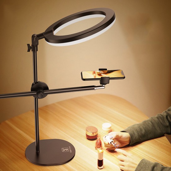26cm LED Ring Light Camera Fill Light Overhead Desktop Stand Bracket for Mobile Phone Camera Live Broadcast Photo Photography Video Recording Ring Light 26cm LED Ring Light Camera Fill Light Overhead Desktop Stand Bracket for Mobile Phone Camera Live Broadcast Photo Photography Video Recording Ring Light