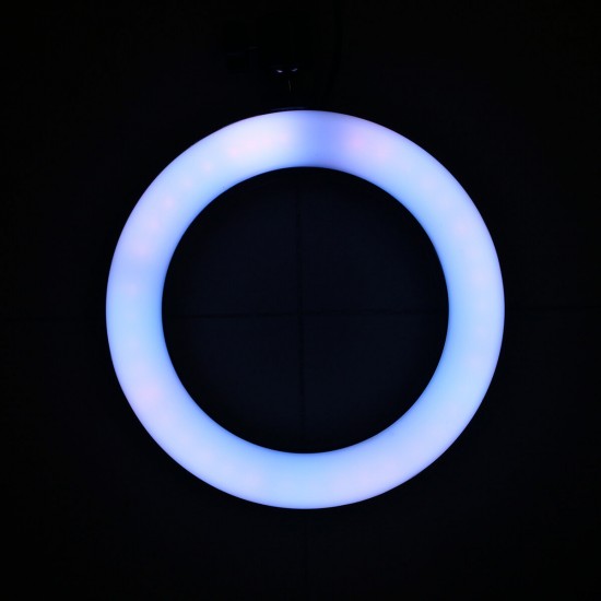 6.3 inch RGBW Full Color LED Ring Light for Youtube Tiktok Live Broadcast Makeup Fill Light for Mobile Phone Camera Photography Selfie