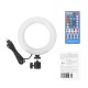 6.3 inch RGBW Full Color LED Ring Light for Youtube Tiktok Live Broadcast Makeup Fill Light for Mobile Phone Camera Photography Selfie