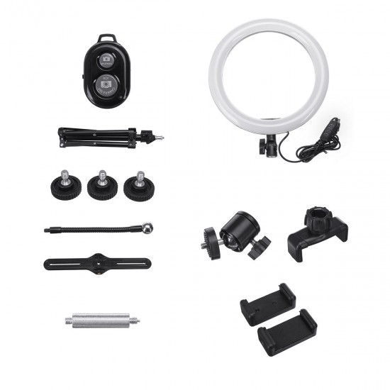 8 Inch Video Photography Live Streaming Ring Light with 50cm Light Stand 3 Phone Clip 8 Inch Video Photography Live Streaming Ring Light with 50cm Light Stand 3 Phone Clip