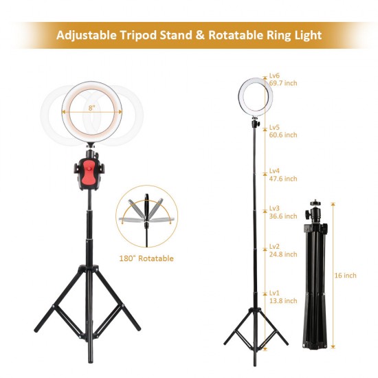 8 inch LED Ring Light with Tripod Stand&Phone Holder Moreslan Dimmable Selfie Ring Light LED Camera Ringlight for YouTube with Phone Xs Max XR Android 8 inch LED Ring Light with Tripod Stand&Phone Holder Moreslan Dimmable Selfie Ring Light LED Camera Ringlight for YouTube with Phone Xs Max XR Android