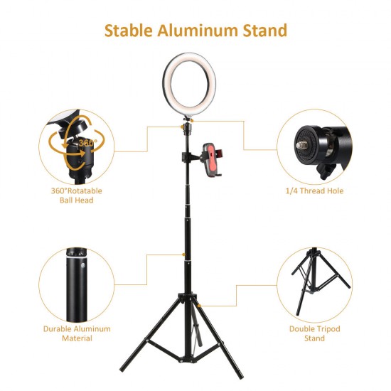 8 inch LED Ring Light with Tripod Stand&Phone Holder Moreslan Dimmable Selfie Ring Light LED Camera Ringlight for YouTube with Phone Xs Max XR Android 8 inch LED Ring Light with Tripod Stand&Phone Holder Moreslan Dimmable Selfie Ring Light LED Camera Ringlight for YouTube with Phone Xs Max XR Android
