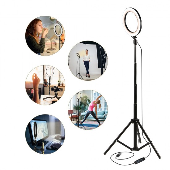 8 inch LED Ring Light with Tripod Stand&Phone Holder Moreslan Dimmable Selfie Ring Light LED Camera Ringlight for YouTube with Phone Xs Max XR Android